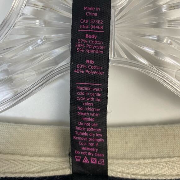 Betsey Johnson Performance Womens Striped Embroidered Kiss Lips Top Size XS - Picture 7 of 13